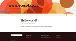 Desktop Screenshot of ecosol.co.za