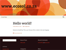 Tablet Screenshot of ecosol.co.za